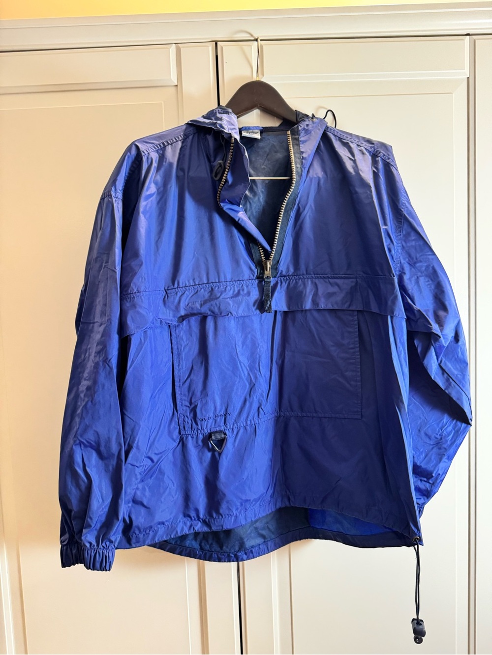 Old Navy Royal Blue Hooded Pullover Windbreaker